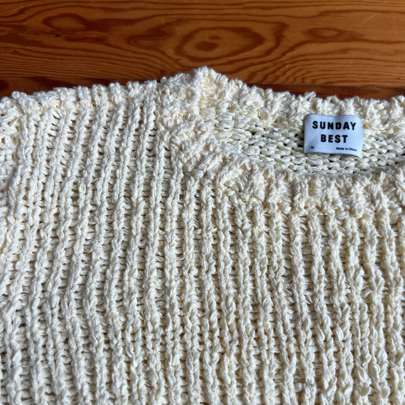 Pastel yellow Sunday Best Aritzia knit sweater - Picture 4 of 5